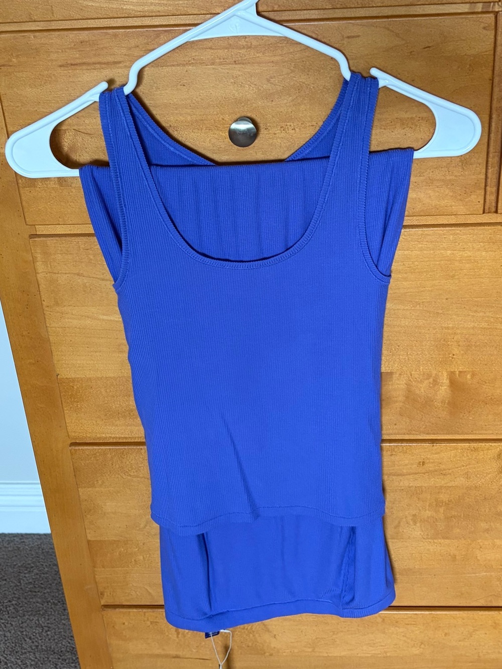 SKIMS Sleeveless ribbed Tank Top & Maxi Skirt Set Purple Tanzanite Size: Small